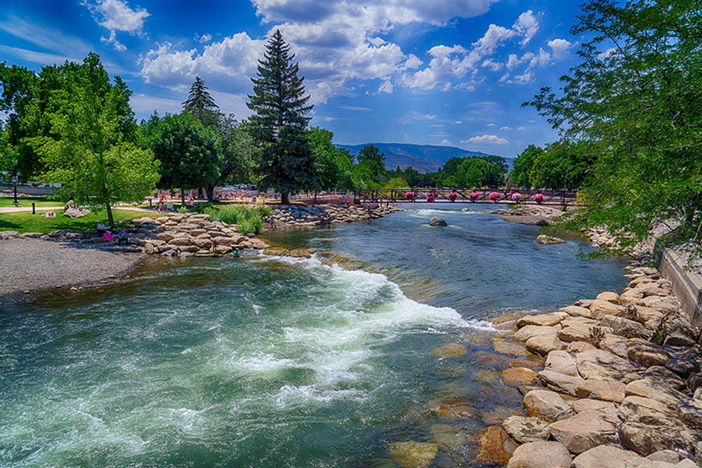 Downtown Reno Riverwalk district near J Resort