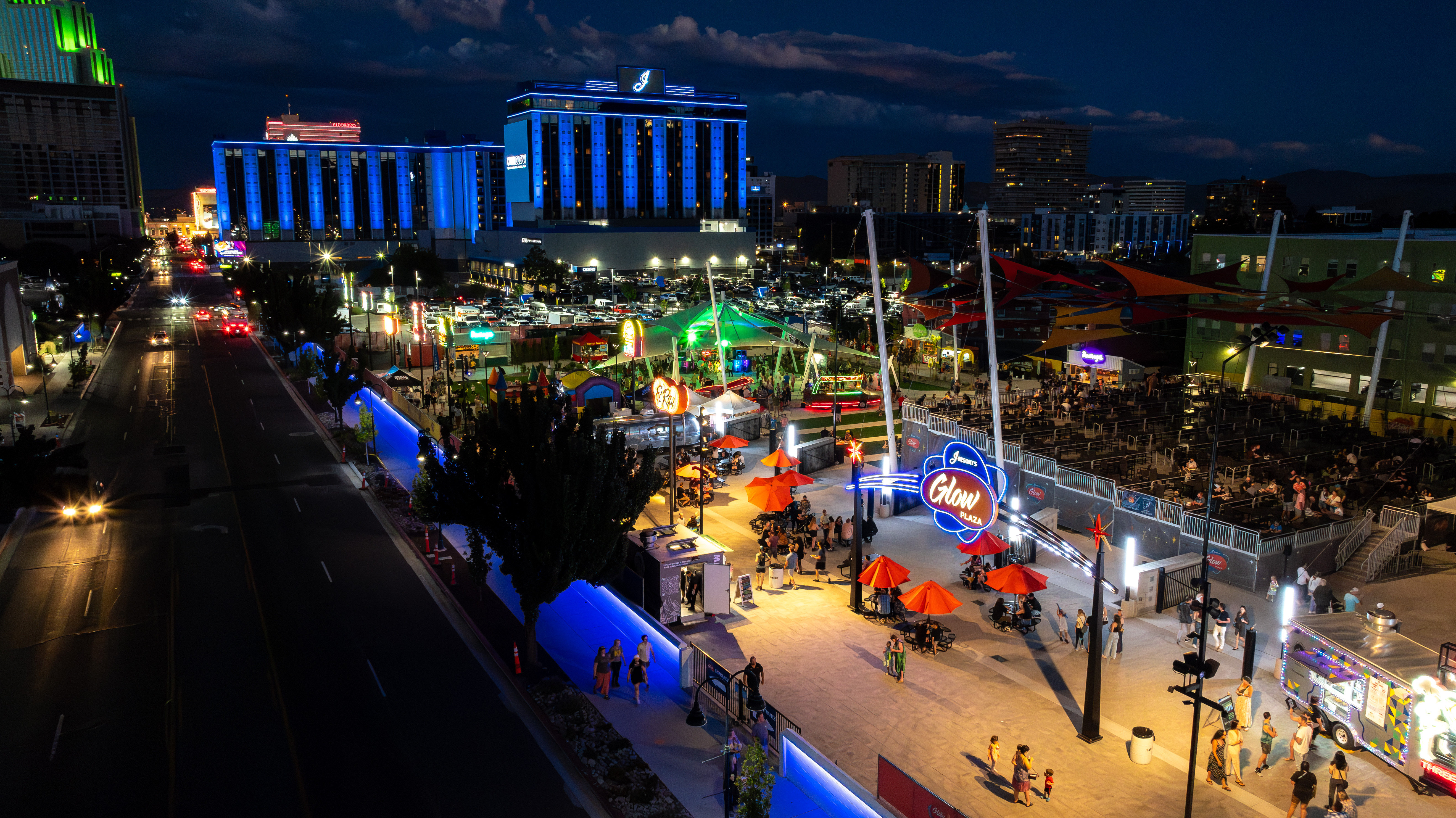 J Resort Glow Plaza entertainment area, downtown Reno
